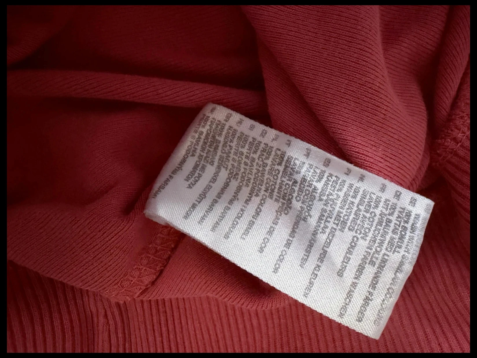 T-shirt H&M manches longues corail – Bas côtelé – Taille 38 – photo 5